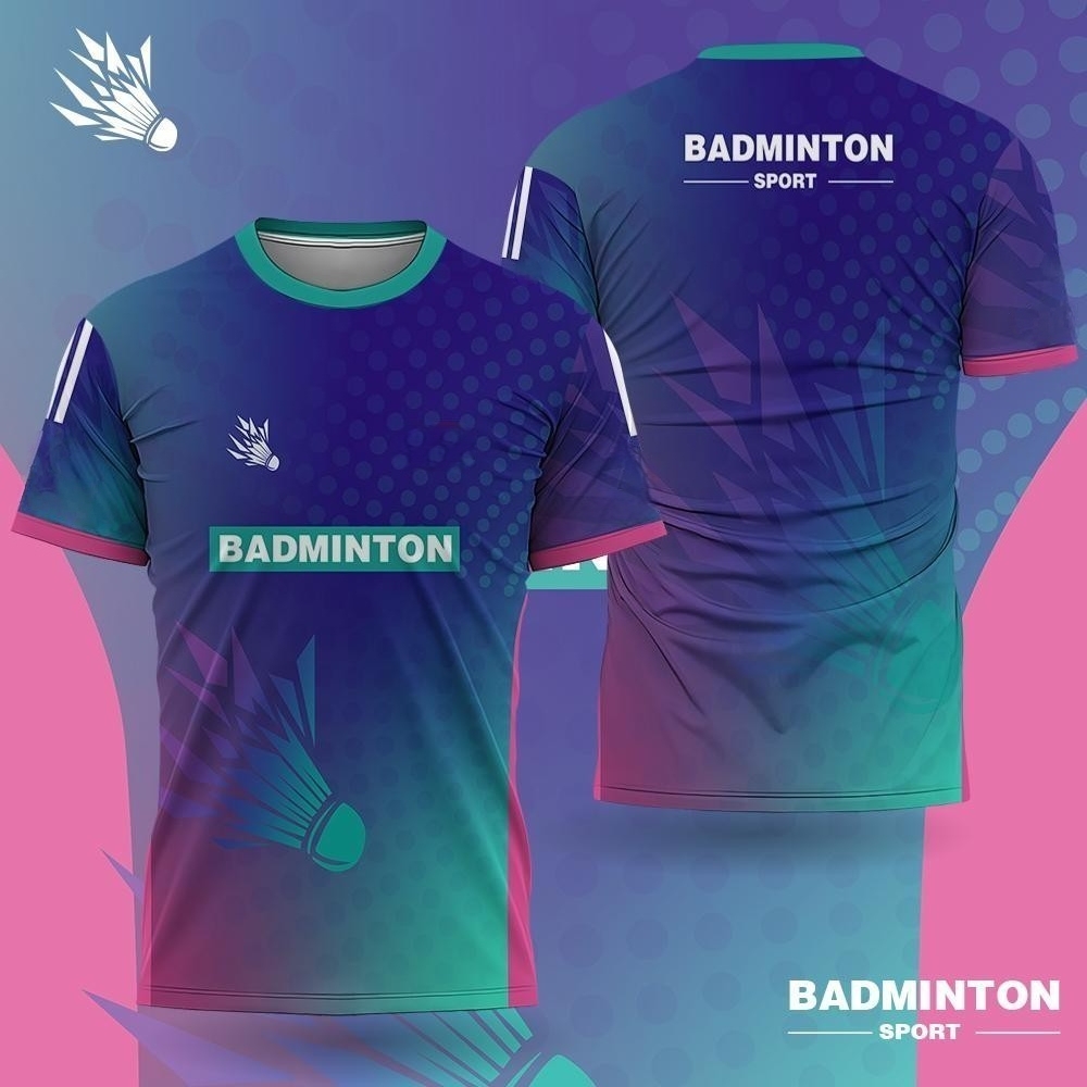 Badminton Emoji - Męska odzież do badmintona Gradientowy nadruk
